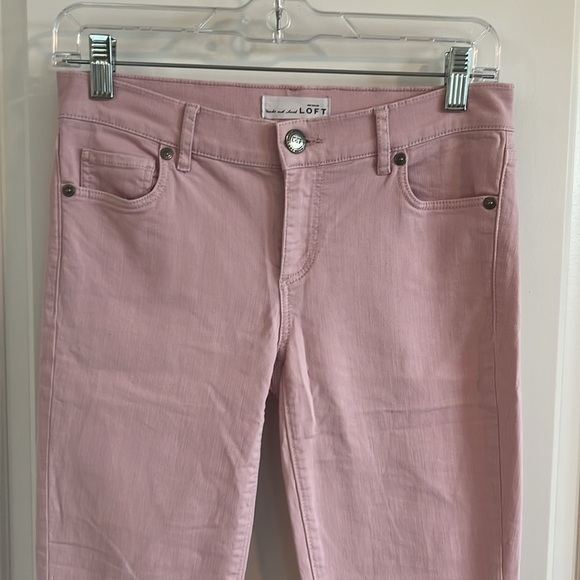 LOFT Women's Skinny Crop Little Pink Jeans 24/00 - Picture 3 of 9